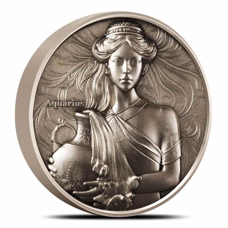2024 5 oz Antique Niue Silver Aquarius Coin l JM Bullion™