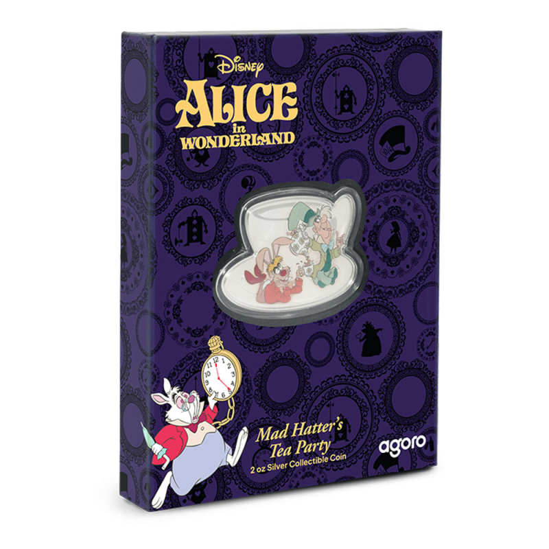 2025 Proof Colorized Niue Silver Alice in Wonderland Mad Hatter's