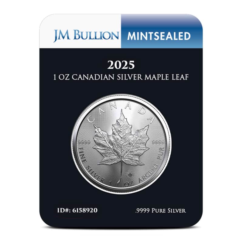 2025 1 oz Canadian Silver Maple Leaf Coin (MintSealed, BU) l JM