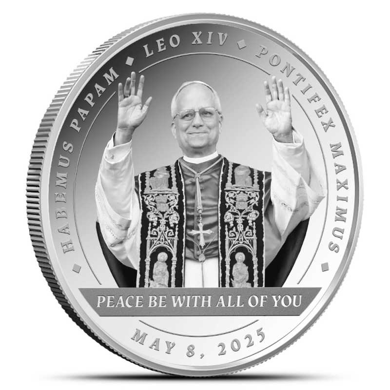 2025 1 oz Proof Liberia Silver Pope Leo XIV Coin l JM Bullion™