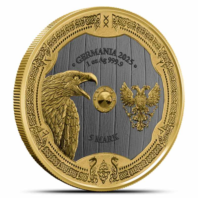 2025 1 oz Germania Valkyries Arnhild Silver Round (Gilded) l JM