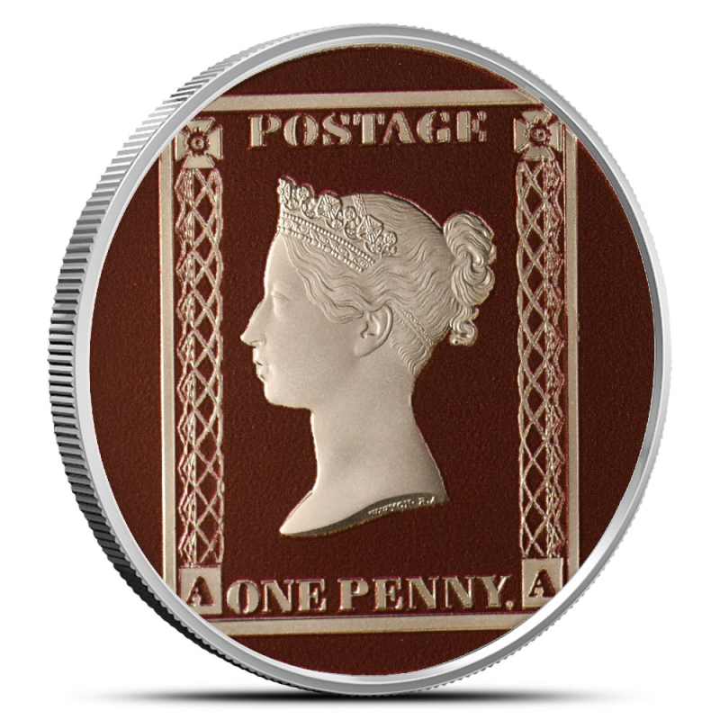 2024 1 oz Proof Gibraltar Silver One Crown Penny Red Coin l JM