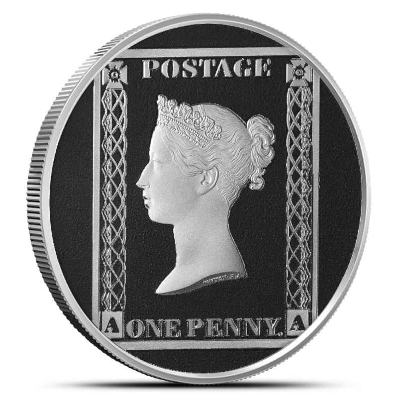 2024 ニウエ ビクトリア マイクロプリント 銀貨1オンス ブラックプルーフ 2024 1 oz Proof Gibraltar Silver One Crown Penny Black Coin l JM
