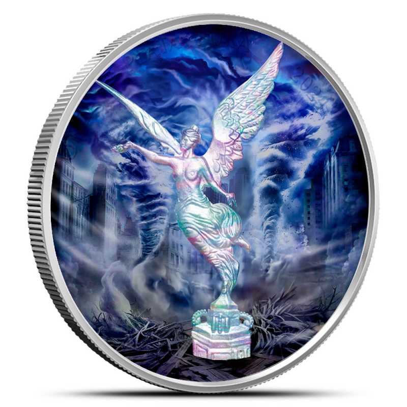2024 1 oz Colorized Mexican Silver Libertad Forces of Nature Air