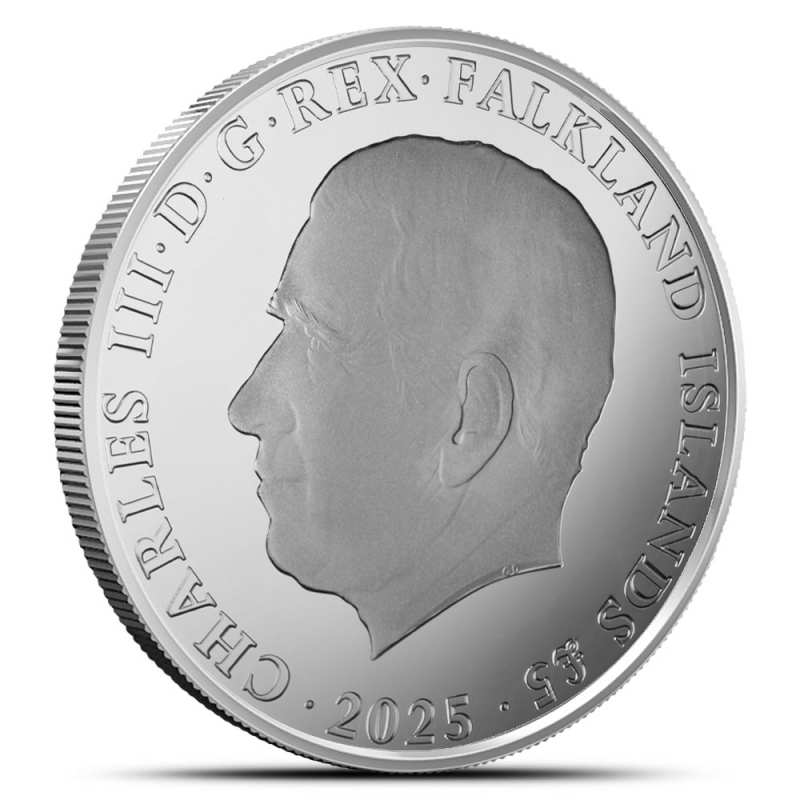 2025 1 oz Proof Falkland Islands Silver King Penguin Coin l JM