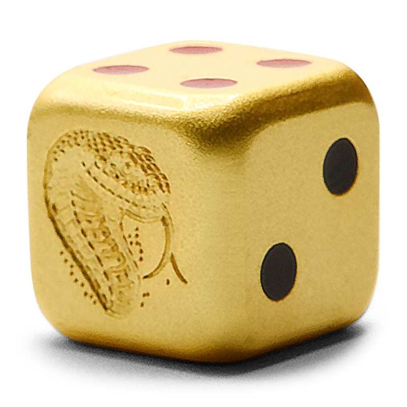 2025 1 oz Fiji Silver Year of the Snake Dice Coin (Gilded) l JM