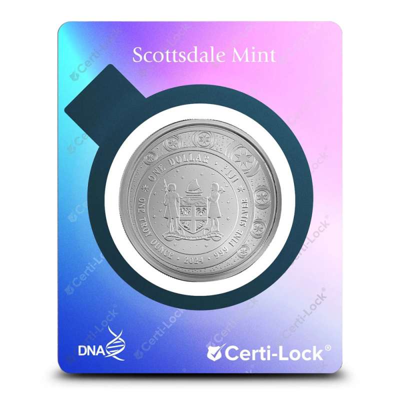 2024 1 oz Colorized Fiji Silver Veloria Unicorn Coin (BU) l JM