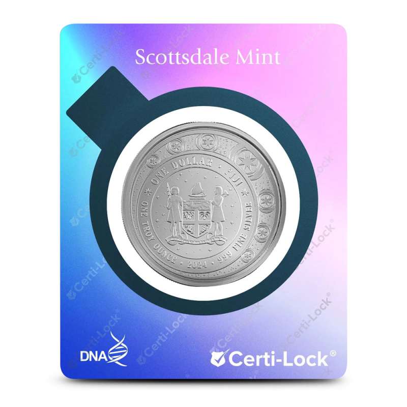 2024 1 oz Colorized Fiji Silver Blossom Unicorn Coin (BU) l JM