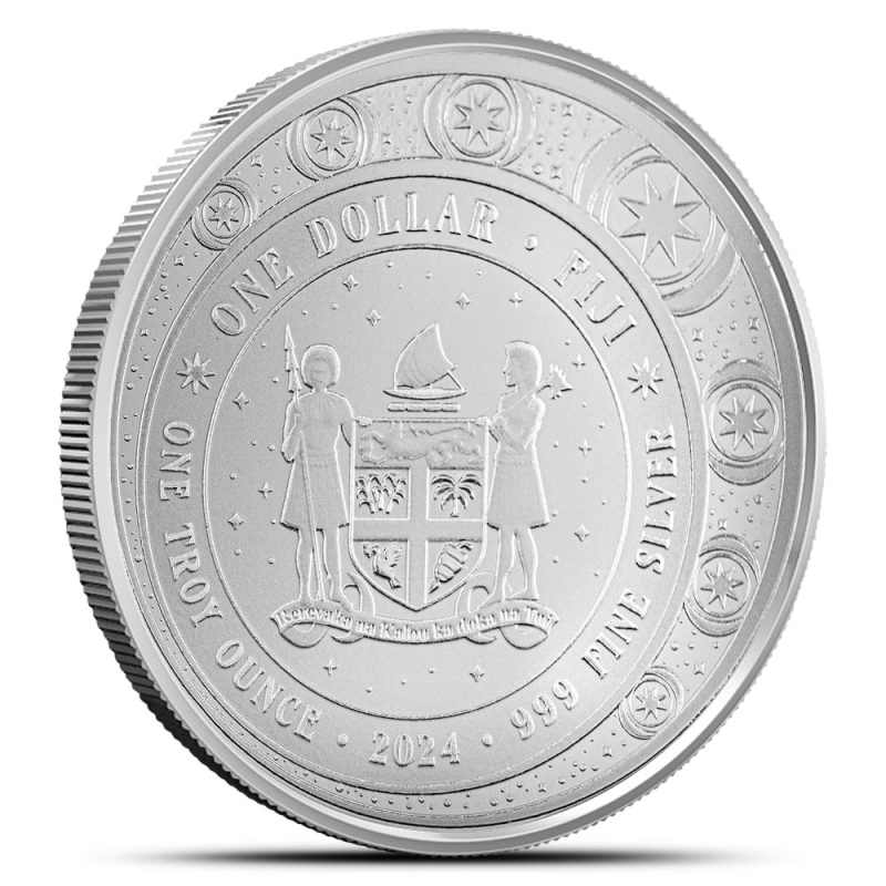 2024 1 oz Colorized Fiji Silver Blossom Unicorn Coin (BU) l JM
