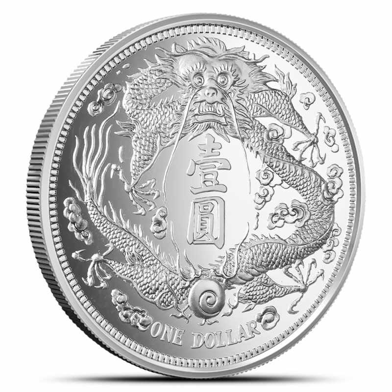 2019 1 oz Chinese Silver Long-Whiskered Dragon Dollar Coin