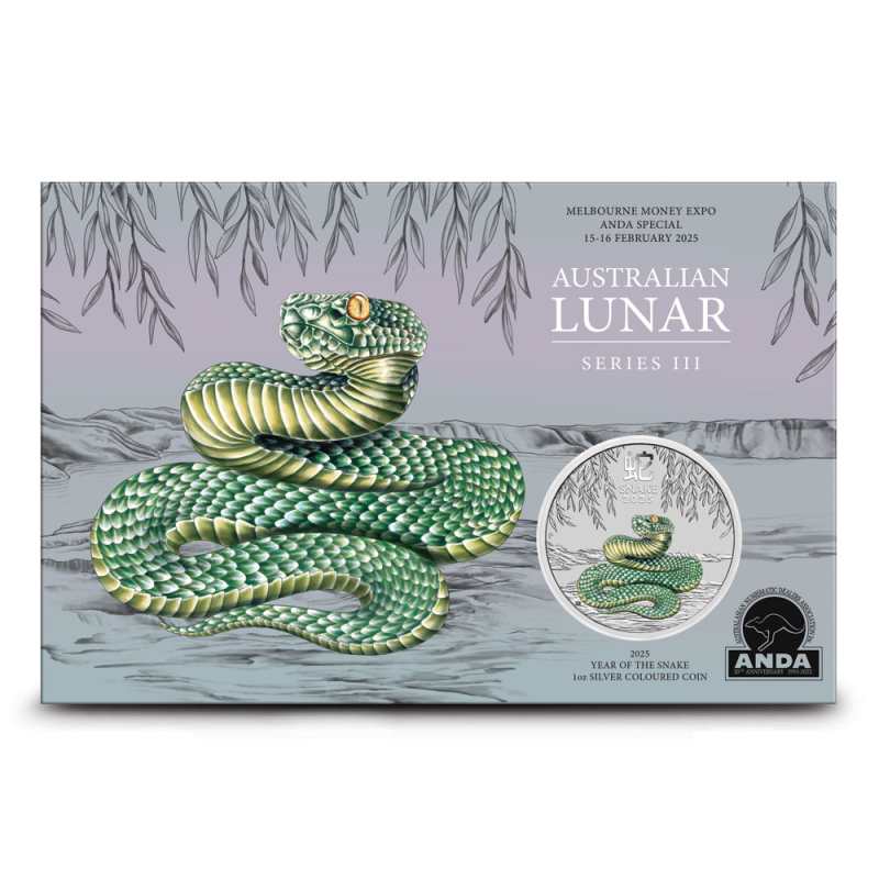 2025年 オーストラリアン・シルバー・スワン 1ドル 2025 P Australia $1 1oz Silver Year of the Snake NGC MS70 First