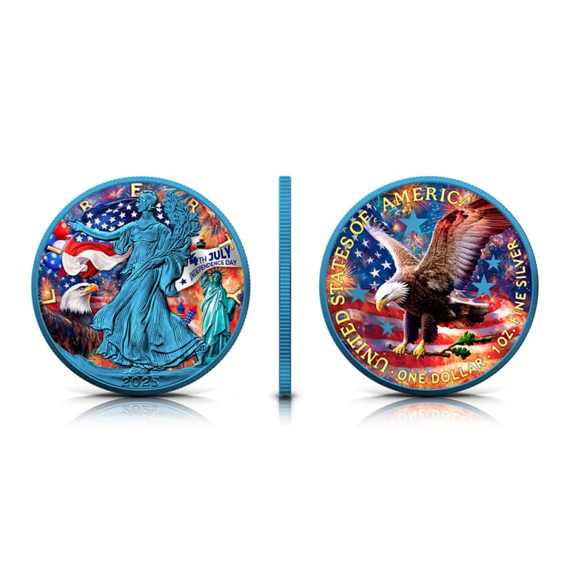 2025 1 oz Colorized American Silver Eagle 4th of July Coin l JM