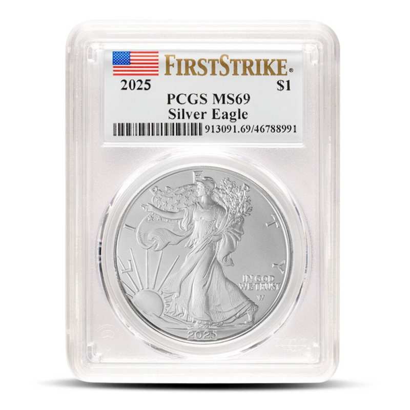 2025 1 oz American Silver Eagle Coin PCGS MS69 FS l JM Bullion™