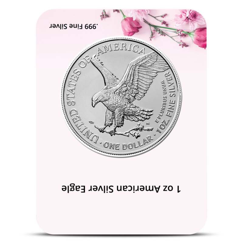 2025 1 oz American Silver Eagle Coin (Happy Mother's Day Card) l