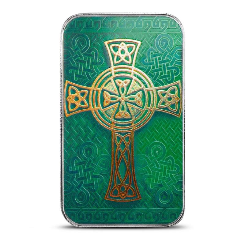 1 oz Scottsdale Colorized Celtic Cross Silver Bar l JM Bullion™