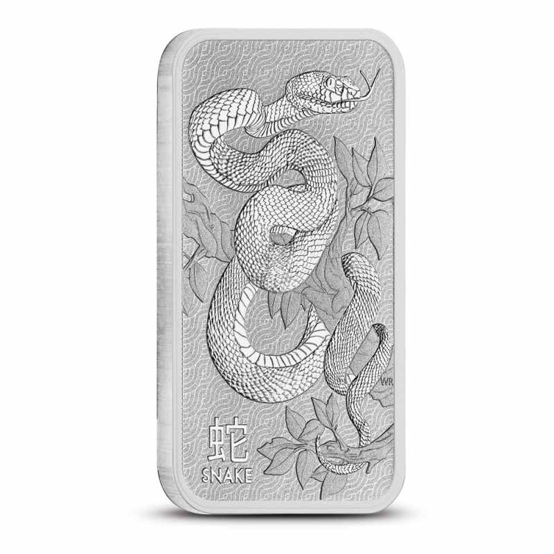 銀 ZS-04 約28.77g シルバー silver 銘板 造幣局 銀製 1 oz Perth Mint Lunar Year of the Snake Silver Bar (New) l JM Bullion™