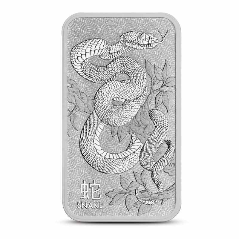 1 oz Perth Mint Lunar Year of the Snake Silver Bar (New) l JM Bullion™