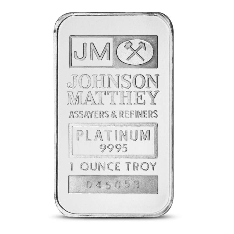 1 oz Johnson Matthey Platinum Bar (Secondary Market) l JM Bullion™