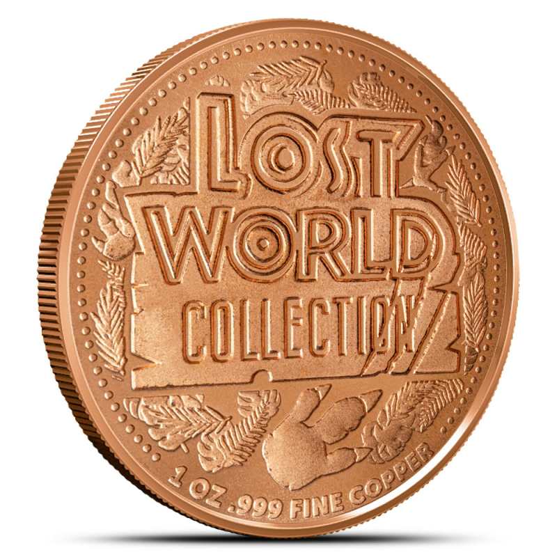 1 oz The Lost World Collection Velociraptor Copper Round l JM Bullion™