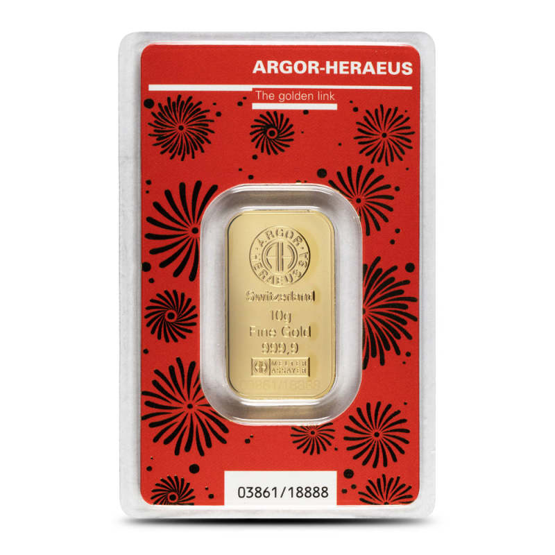 2024 10 Gram Argor Heraeus Lunar Dragon Gold Bar l JM Bullion™