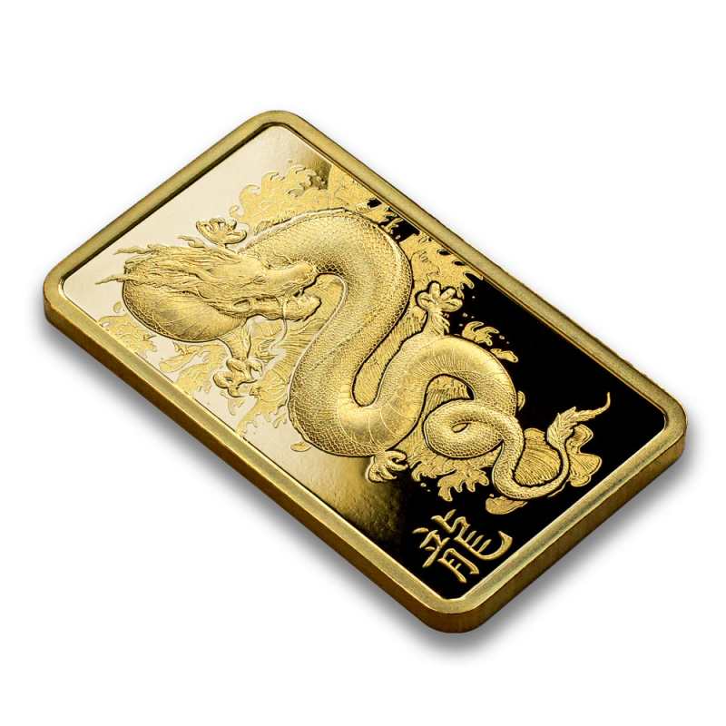 2024 5 Gram PAMP Suisse Lunar Legend Azure Dragon Gold Bar l JM