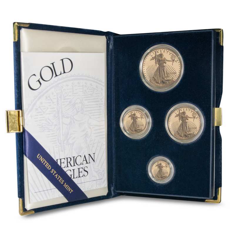 2002-W 4-Coin Proof American Gold Eagle Set (Box + CoA) l JM Bullion™