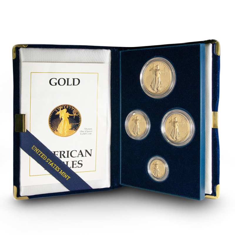 EAGLES 紙ジャケット コレクション 未開封 10枚セット コレクター向け 1988 4-Coin Proof American Gold Eagle Set (Box + CoA) l JM Bullion™