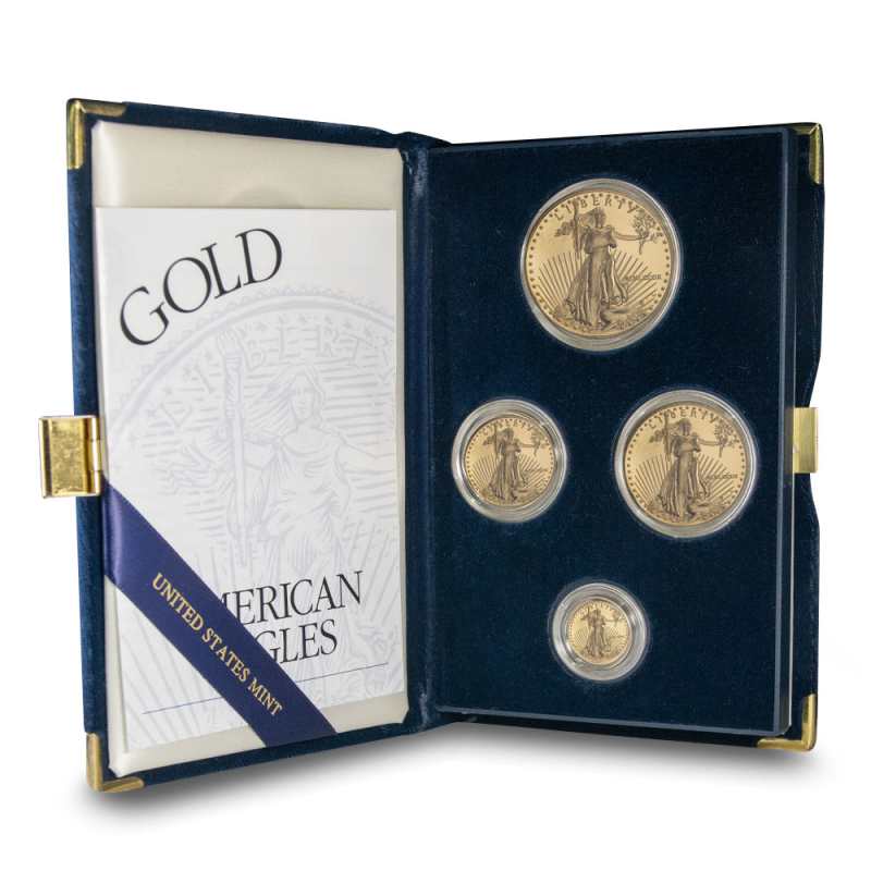 1989 4-Coin Proof American Gold Eagle Set (Box + CoA) l JM Bullion™