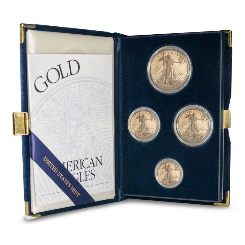 1998-W 4-Coin Proof American Gold Eagle Set (Box + CoA) l JM Bullion™