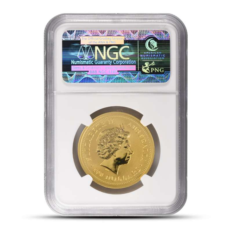 2004 1 oz Australian Gold Lunar Monkey Coin NGC MS70 l JM Bullion™