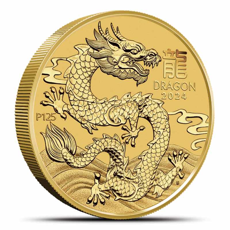 2024 10 oz Australian Gold Lunar Dragon Coin (BU) l JM Bullion™