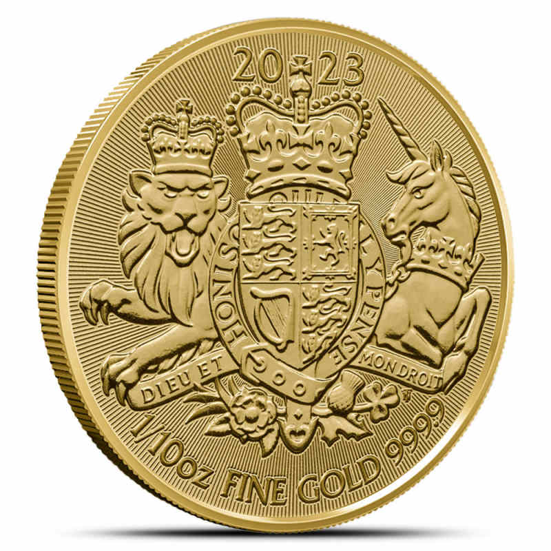 2023 1/10 oz British Gold Royal Arms Coin (BU) l JM Bullion™