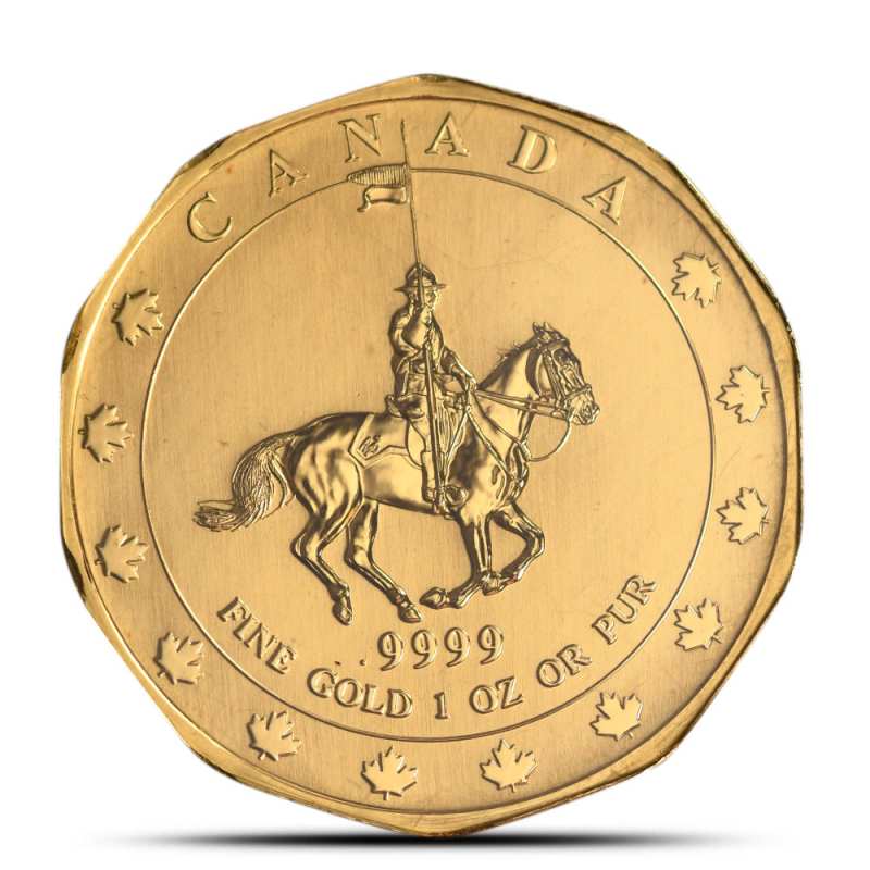 1997 1 oz Canadian Gold Mountie Maple Leaf Coin l JM Bullion™