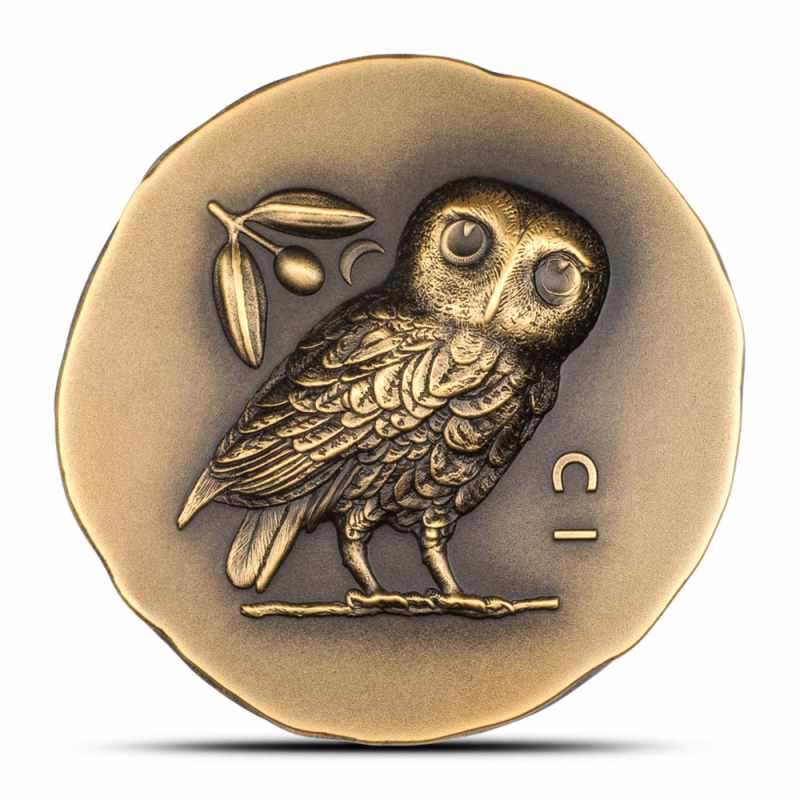 2023 1 oz Antique Cook Islands Gold Athenas Owl Coin l JM Bullion™
