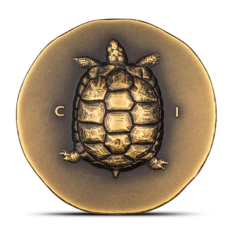 2023 1 oz Antique Cook Islands Gold Tortoise Coin l JM Bullion™