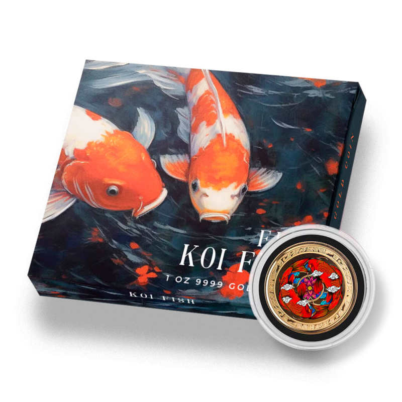 2023 1 oz Proof Colorized Fiji Gold Koi Fish Coin l JM Bullion™