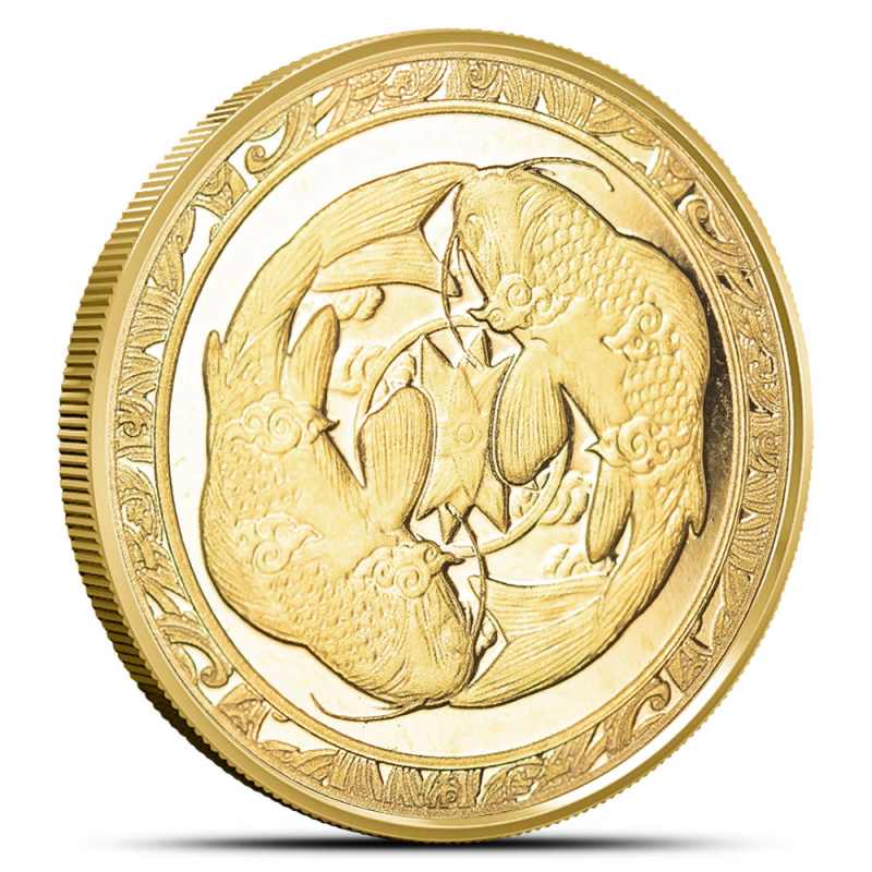2023 1/10 oz Proof Fiji Gold Koi Fish Coin (Box + CoA) l JM Bullion™
