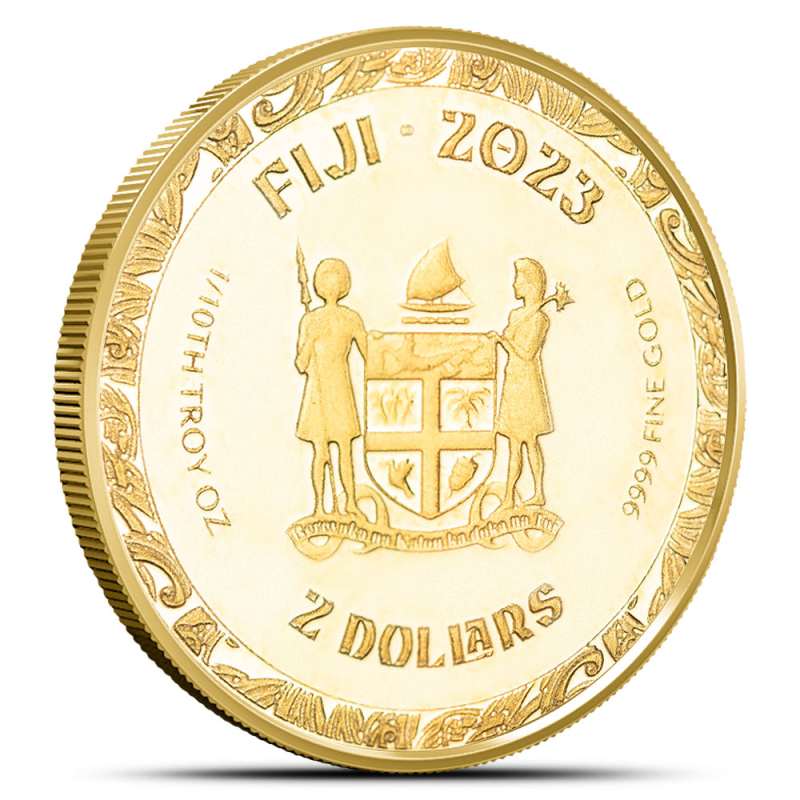 2023 1/10 oz Proof Fiji Gold Koi Fish Coin (Box + CoA) l JM Bullion™