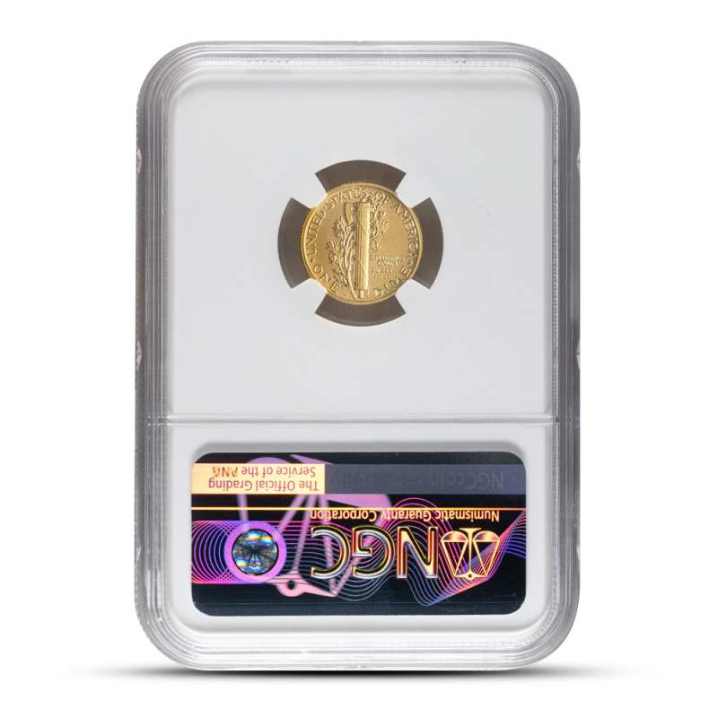 2016-W 1/10 oz Gold Mercury Dime Coin NGC SP70 l JM Bullion™