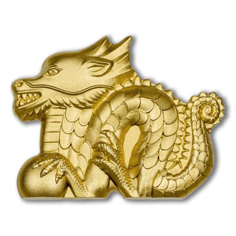 2024 Mongolia Silver Lunar Year of the Dragon Coin (Gilded) l JM