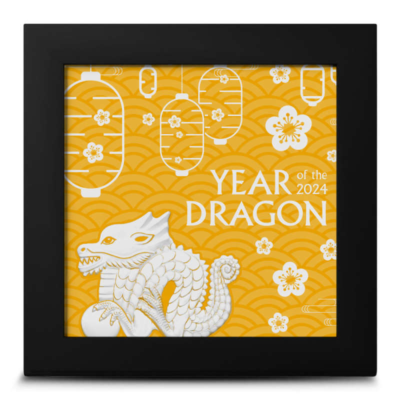 2024 Mongolia Silver Lunar Year of the Dragon Coin (Gilded) l JM