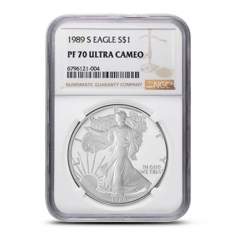 Buy 1989-S American Silver Eagles (NGC PF70) l JM Bullion™