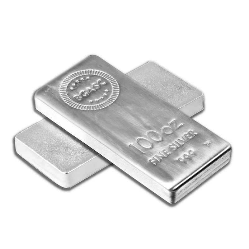 BAGUSバグースORIGINAL Squall Silverスコール シルバー 100 oz BGASC Silver Bar (New) l JM Bullion™