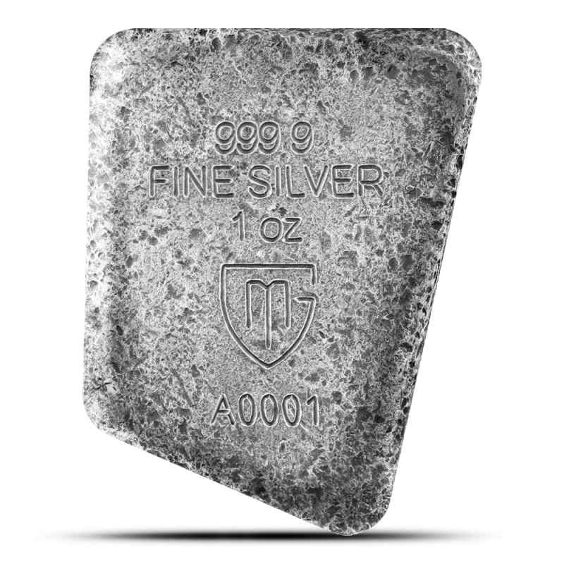 1 oz Antique Germania Mint Algiz Rune Cast Silver Bar l JM Bullion™