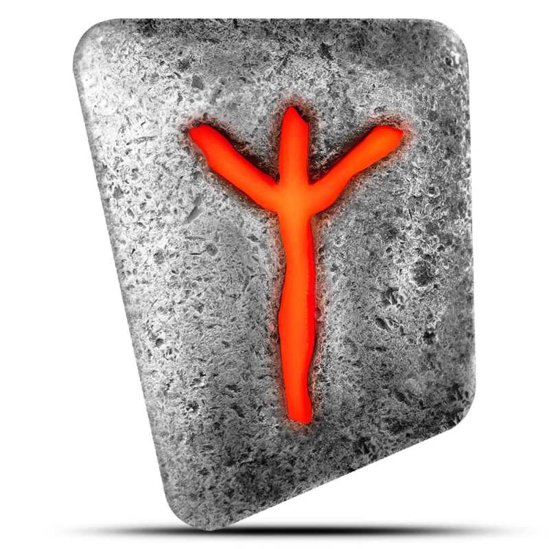 1 oz Antique Germania Mint Algiz Rune Cast Silver Bar l JM Bullion™