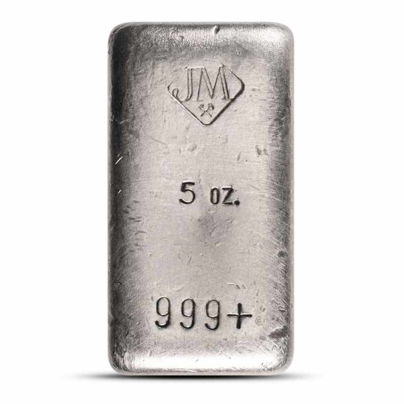 Johnson Matthey Cast Silver Bar (Secondary Market, Diamond Logo) l