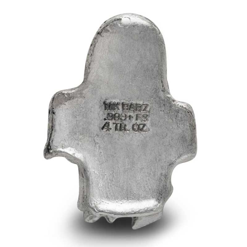 4 oz MK Barz Hand Poured Ghost Silver Bar (New) l JM Bullion™