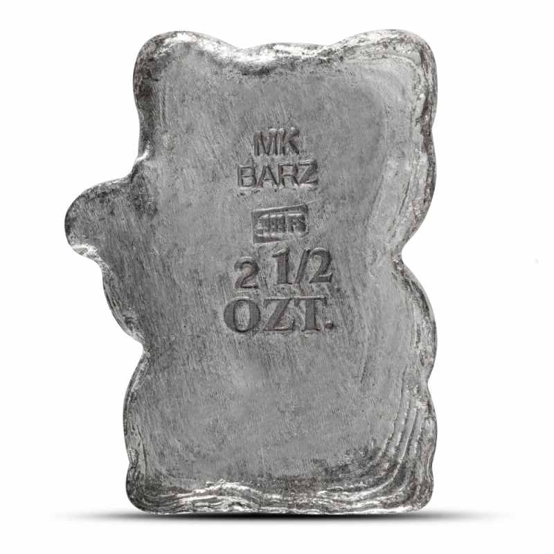 2.5 oz MK Barz Hand Poured Lucky Cat Silver Bar (New) l JM Bullion™