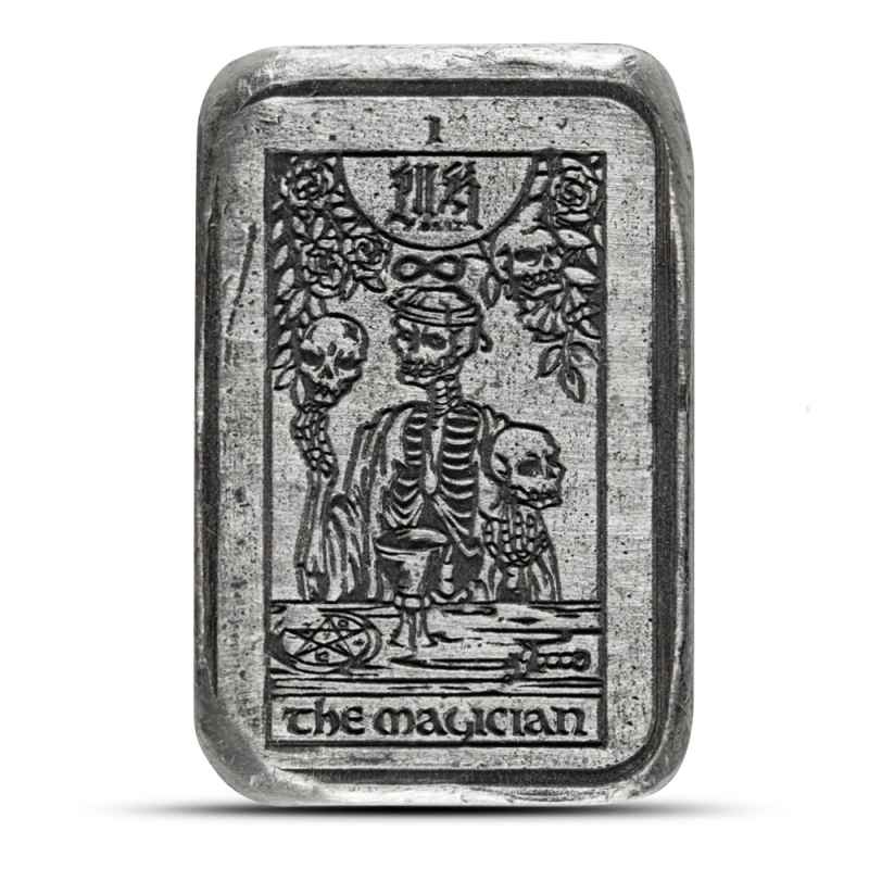 1 oz MK Barz The Magician Tarot Card Silver Bar (New) l JM Bullion™