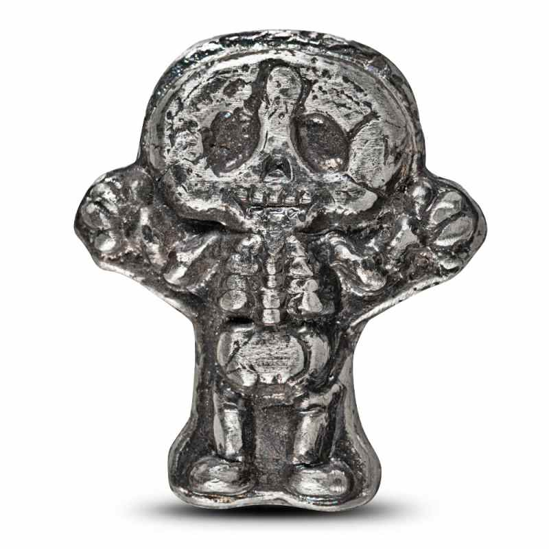 2.5 oz MK Barz Hand Poured Skeleton Silver Bar (New) l JM Bullion™